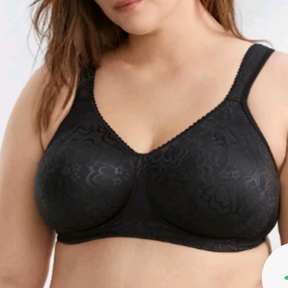 Vintage Playtex 18 Hour Bra 42C Black Full Coverage No Wire Style 4019 EUC